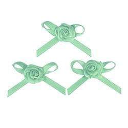 AussieSuperStore Art & Craft Essentials Satin Grub Rose with Bow (in 9 colours) Satin Grub Rose with Bow | Artificial Flower Party Decoration